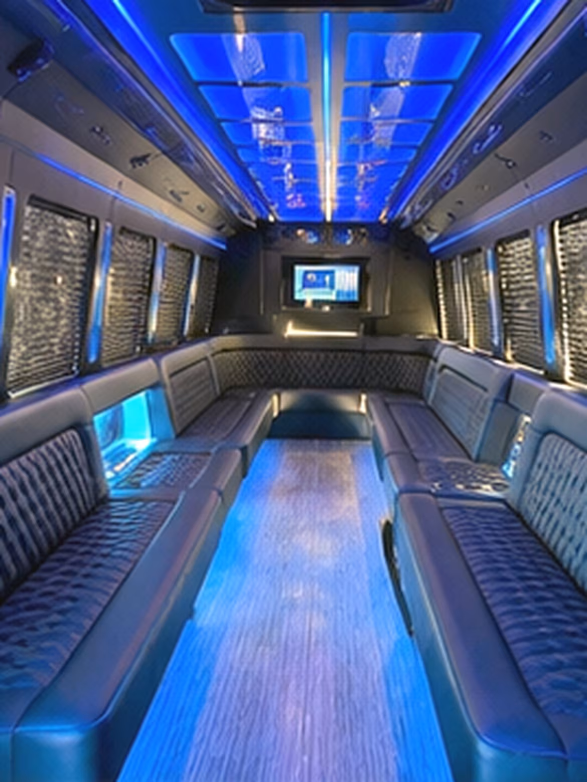 Honolulu Bachelor & Bachelorette Transportation party bus interior