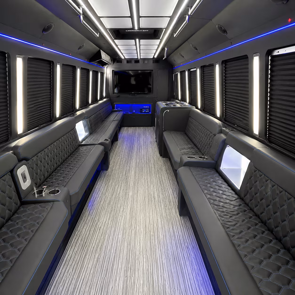 Honolulu Concert & Music Festival Transportation party bus interior