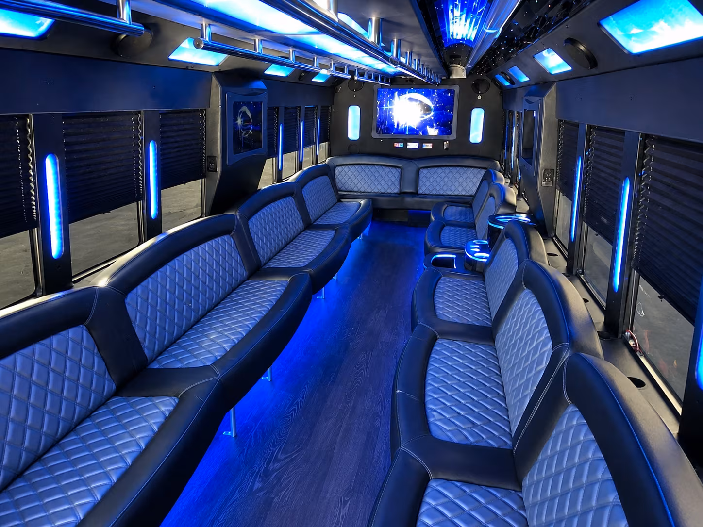 Honolulu Private Event Transportation party bus exterior
