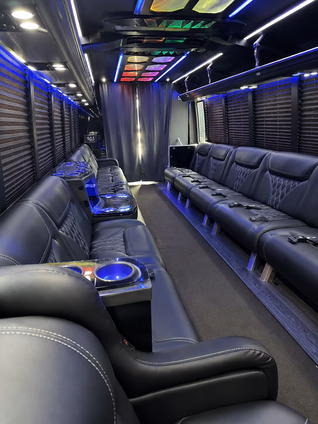 Honolulu Sporting Event Transportation party bus interior