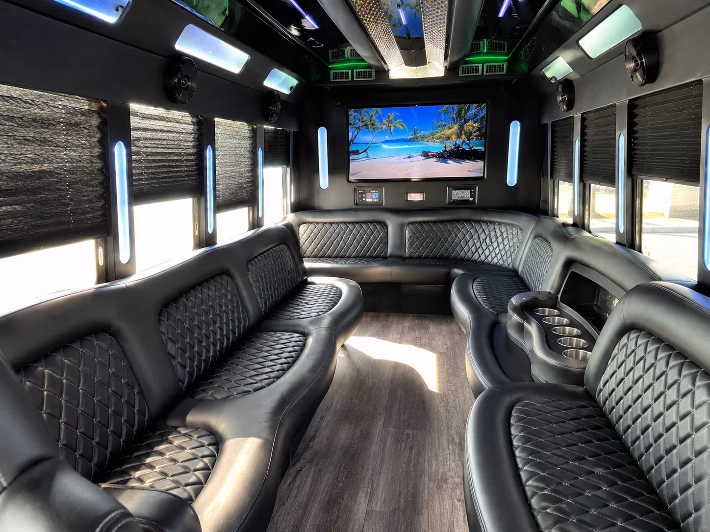 Honolulu Wedding Transportation party bus exterior